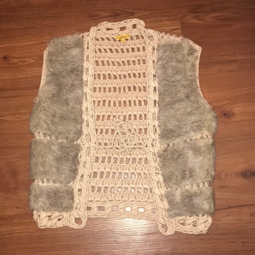 Lulumari faux fur knitted vest